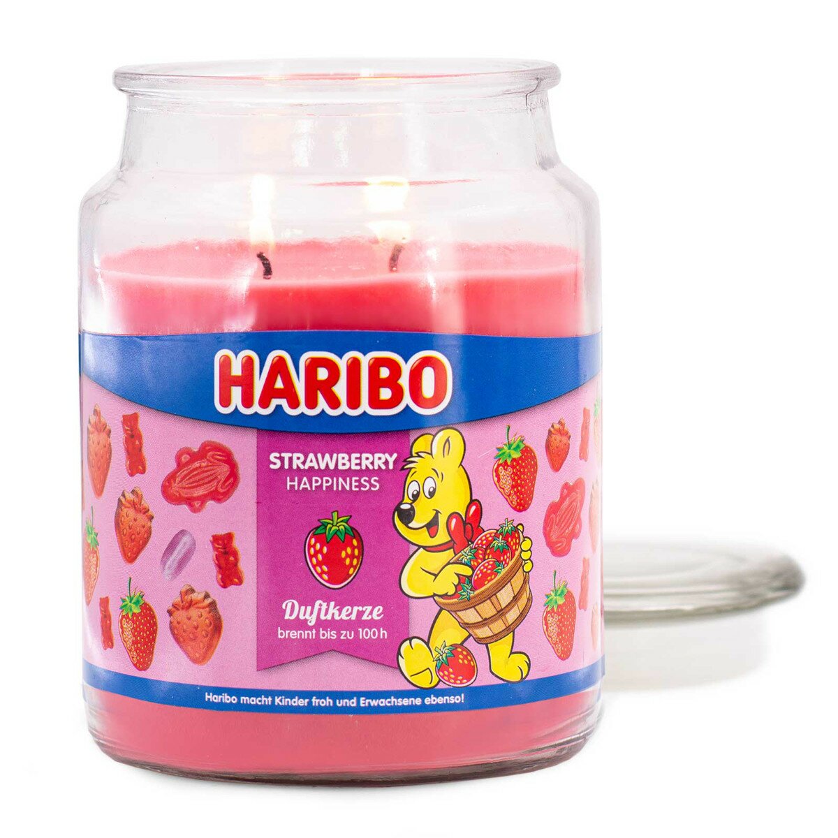 haribo-strawberry-happiness-grote-geurkaars-510gr-open-deksel