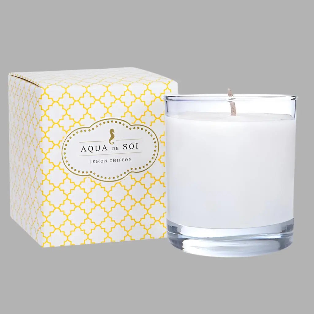 The SOi Company - Aqua de SOi - Lemon Chiffon soja geurkaars in helder glas - 312 gram The SOi Company