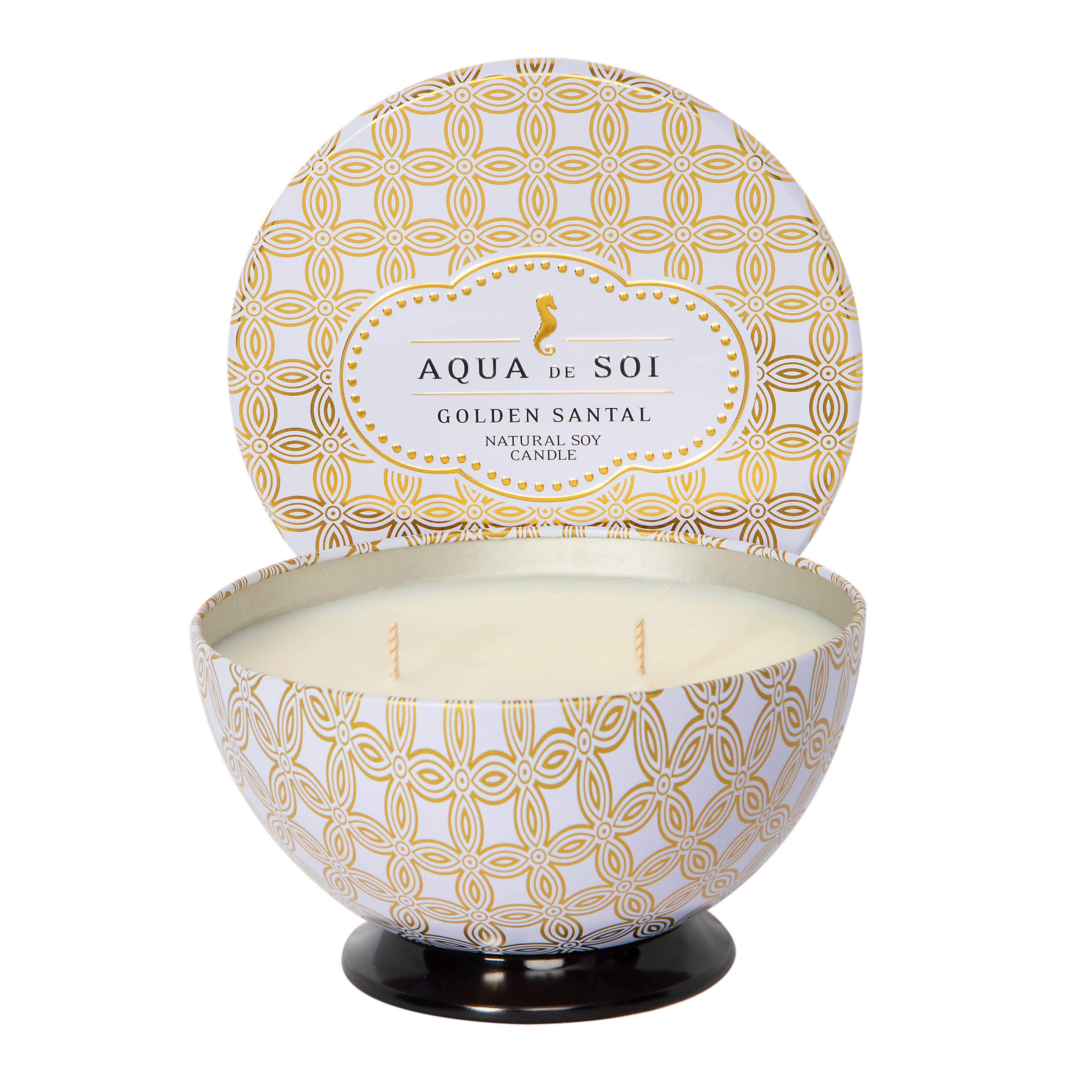 The SOi Company  - Lusso - Golden Santal - geurkaars in decoratief blik - 269 gram - KAAARS.NL