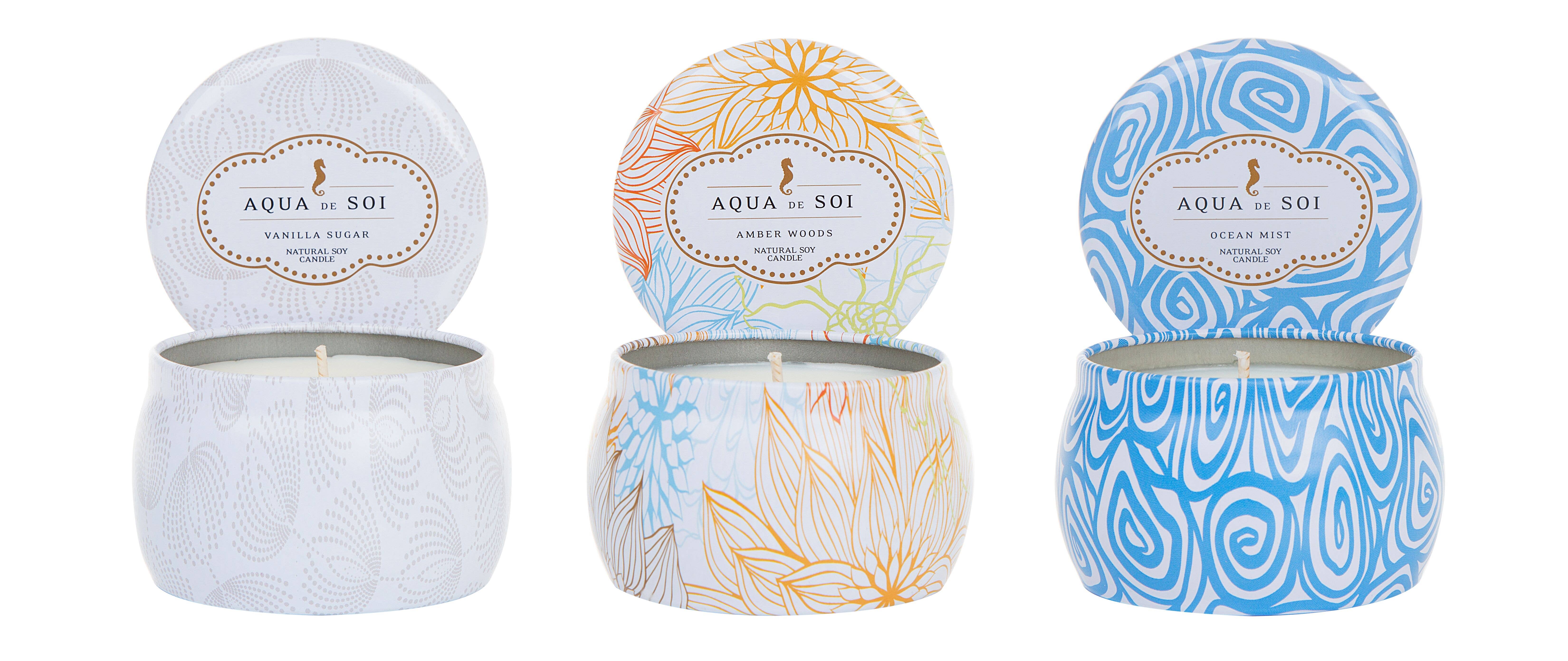 Aqua de Soi - Giftset 3x Ocean Blossom, Amber Woods & Vanille Sugar (113gr x3)