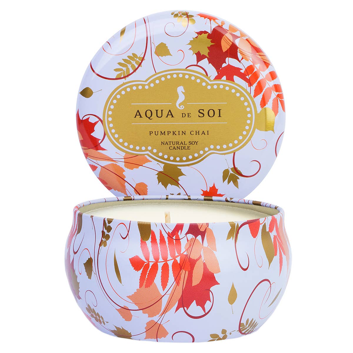 The SOi Company - Aqua de SOi - Pumpkin Chai soja geurkaars in decoratief blik - 255 gram - KAAARS.NL