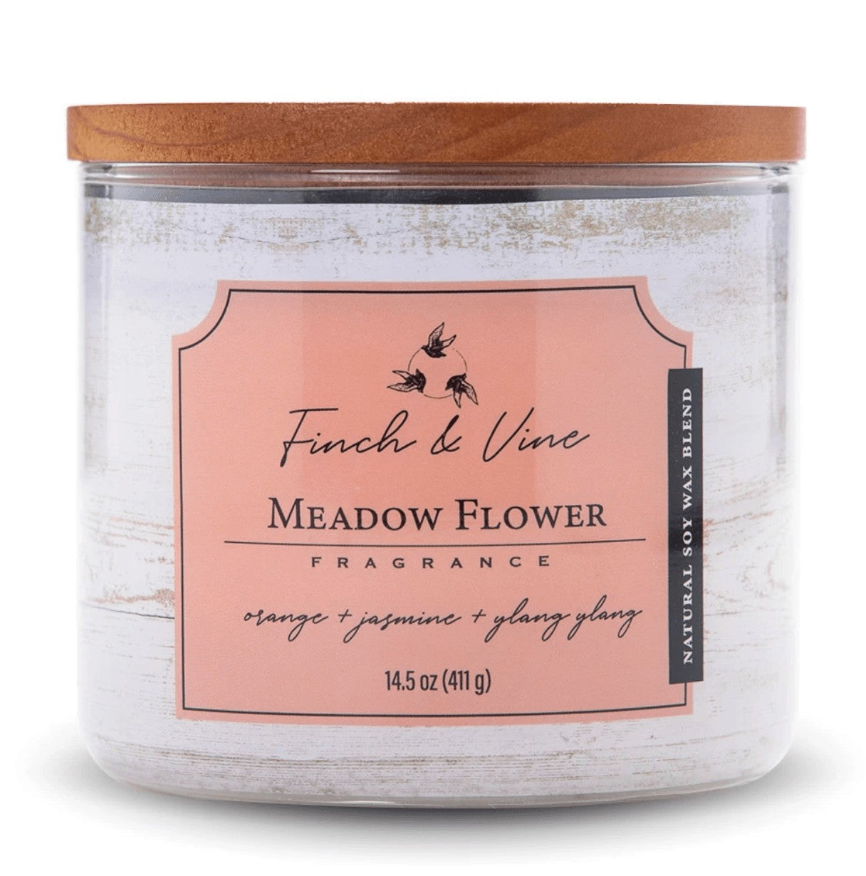 Colonial Candle - Finch & Vine Meadow Flower - sojablend geurkaars  411 gram - KAAARS.NL
