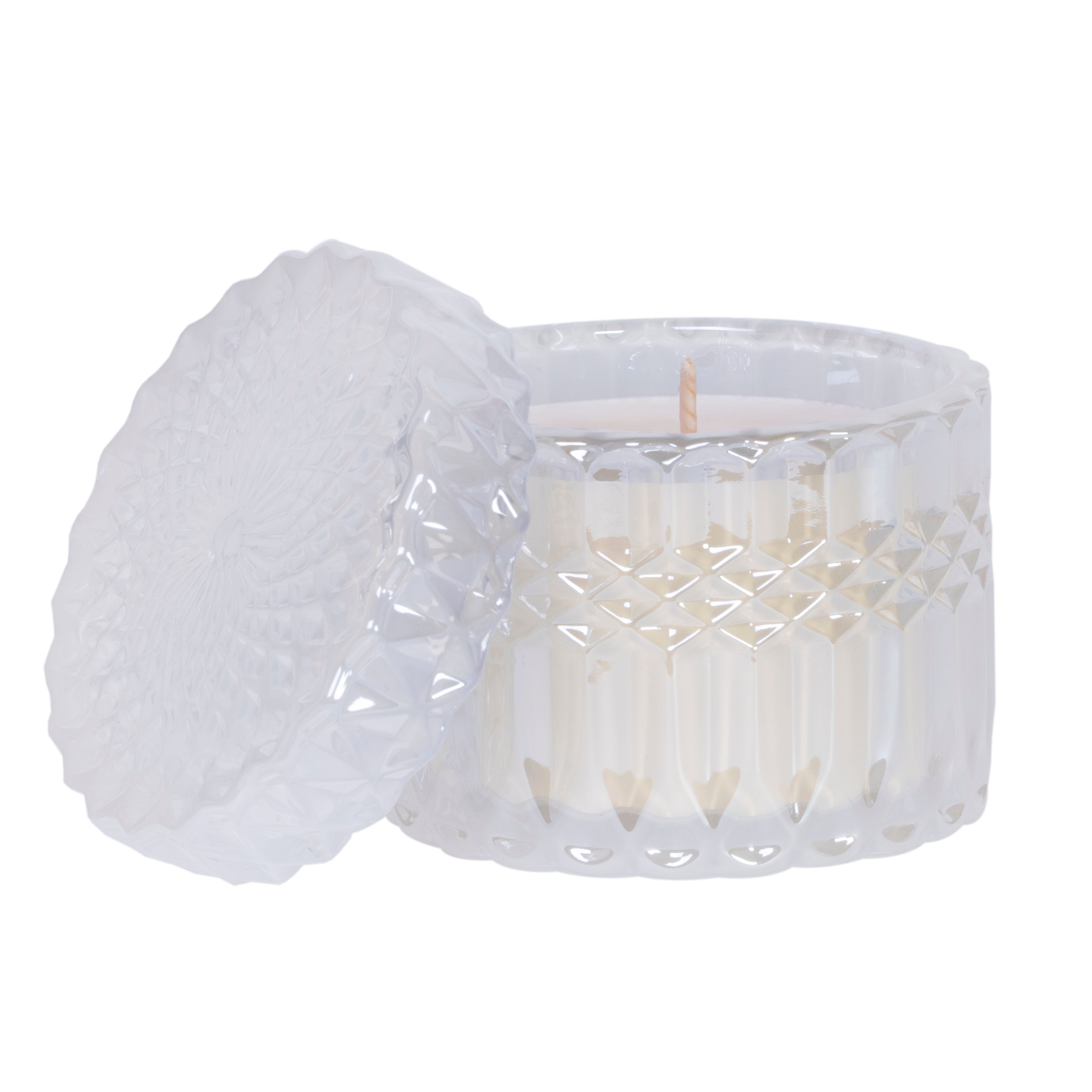 Shimmer Collection – Geurkaars in bewerkt glas Petite Shimmer – Prosecco – 227 gram